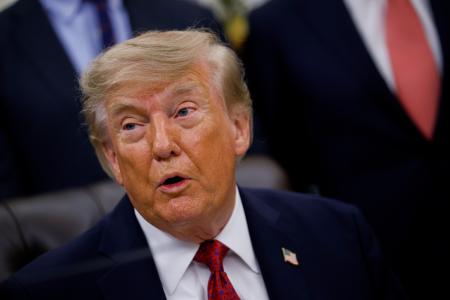　トランプ米大統領＝８月３１日、ワシントン（ゲッティ＝共同）
