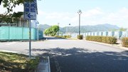 町民限定観覧エリアとなる打ち上げ場所近くの飛騨川右岸＝川辺町中川辺