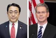 　赤沢経済再生相、ベセント米財務長官（ゲッティ＝共同）
