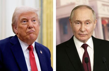 　トランプ米大統領、ロシアのプーチン大統領（いずれもゲッティ＝共同）