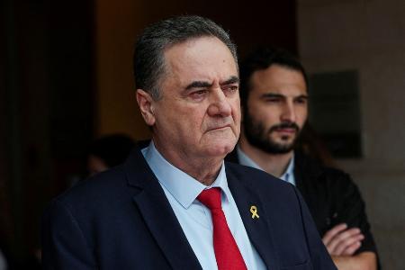 イスラエルのカッツ国防相＝２０２４年１１月、エルサレム（ロイター＝共同）