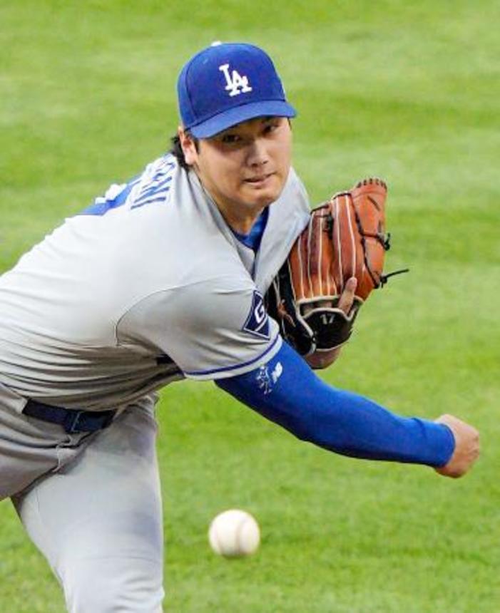 　ロッキーズ戦に先発したドジャース・大谷＝デンバー（共同）