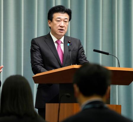 　記者会見する木原官房長官＝１５日午前、首相官邸