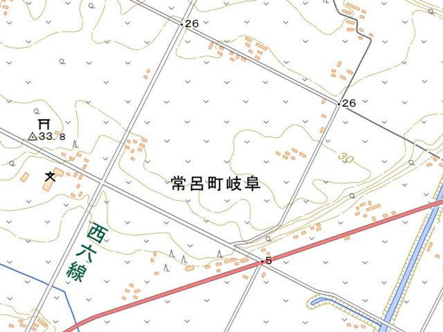 岐阜県外にある「岐阜」の地名（国土地理院「地理院地図」）