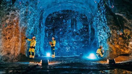 　フィンランド南西部オルキルオト島で建設が進む、原発の使用済み核燃料の最終処分場「オンカロ」の内部（ポシバ社提供・共同）