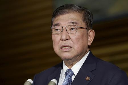 　石破首相＝１８日、首相官邸