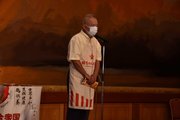 あいさつする長尾伴文大統領（代表）＝下呂市幸田、水明館