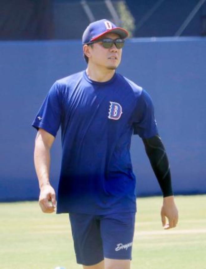 　ＤｅＮＡ戦に向けて調整する中日・大野＝ナゴヤ球場