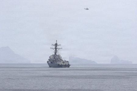 　ホルムズ海峡の機雷除去に向け準備を開始した米中央軍部隊＝４月１１日（米軍提供・共同）