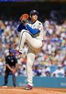 　アストロズ戦に先発登板したドジャース・大谷＝ロサンゼルス（共同）