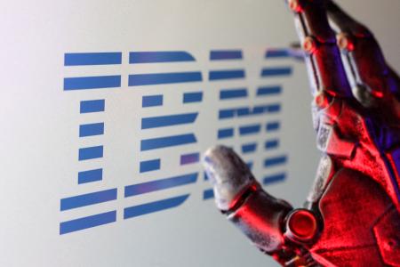 　米ＩＴ大手ＩＢＭのロゴ＝２月１６日（ロイター＝共同）