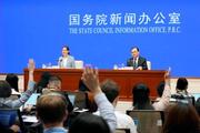 　中国のＧＤＰ速報値などを発表する国家統計局の記者会見＝１５日、北京（共同）