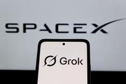 　米スペースＸの生成ＡＩグロックのロゴ（ゲッティ＝共同）