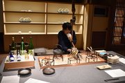 五平餅などの郷土料理が楽しめる囲炉裏＝岐阜市長良志段見、長良川清流ホテル