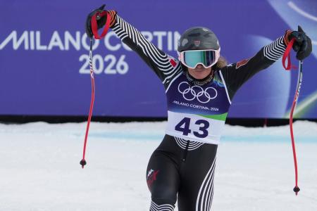 　アルペンスキー女子スーパー大回転で２６位だったサラ・シュレペル＝１２日、コルティナダンペッツォ（ＡＰ＝共同）