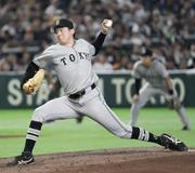 　ヤクルト戦に先発し、６回１失点で８勝目を挙げた巨人・竹丸＝東京ドーム