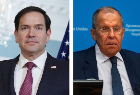 　ルビオ米国務長官、ロシアのラブロフ外相（いずれもゲッティ＝共同）