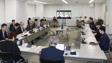 　医療データ活用に関する内閣府の検討会＝３０日午後、東京都千代田区