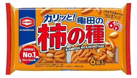 　値上げする「亀田の柿の種　６袋詰」