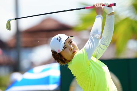 　第２ラウンド、通算８アンダーで４位の古江彩佳＝クアラルンプール・クラブ（共同）