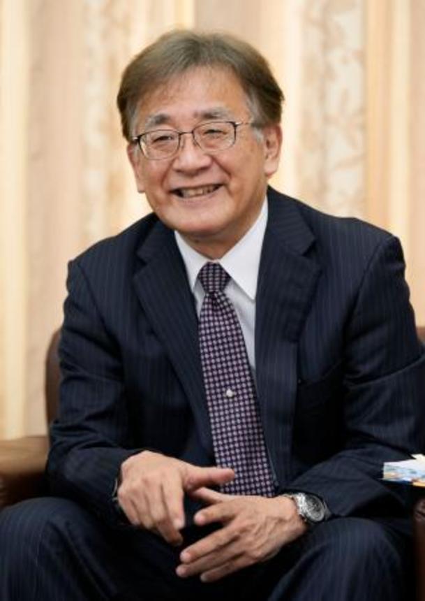 　インタビューに答える東邦ガスの山碕聡志社長