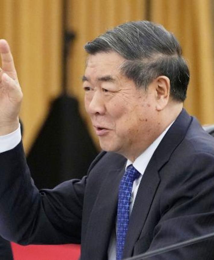 　中国の何立峰副首相＝昨年４月、中国・広州（共同）
