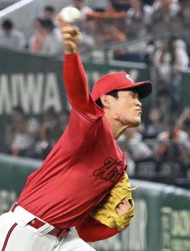　巨人戦に先発した広島・斉藤優＝東京ドーム