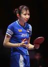 　女子シングルス準々決勝でストレート負けした早田ひな＝ドーハ近郊（共同）