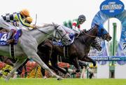 　第７６回安田記念を制した武豊騎乗のシックスペンス（右）＝東京競馬場