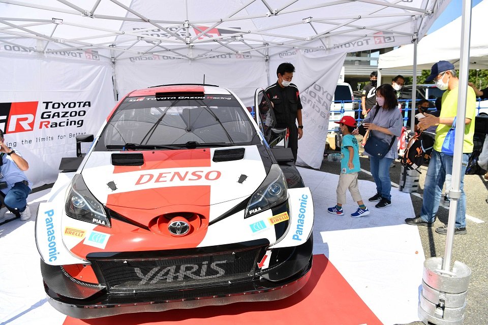 展示されたヤリスＷＲＣ＝愛知県名古屋市