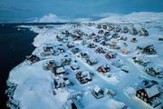 　グリーンランド・ヌークの街並み＝２０２５年３月（ＡＰ＝共同）