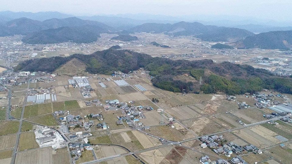 本年度、整備基本計画を策定する船来山古墳群＝本巣、岐阜市境（県提供）