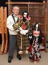 真桑人形浄瑠璃の伝承に注力している真桑文楽保存会の福田種男副座長＝本巣市上真桑、本郷研修センター