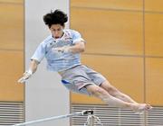 　体操の世界選手権に向け練習する橋本大輝＝味の素ナショナルトレーニングセンター