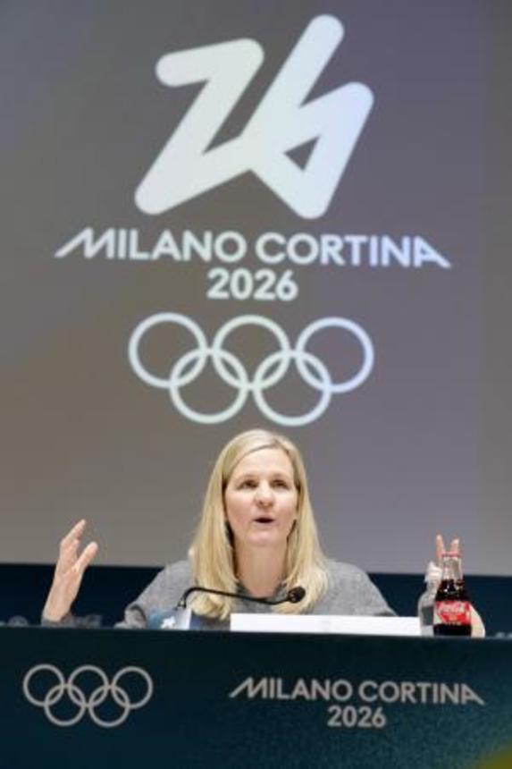 　ＩＯＣのコベントリー会長＝２月、イタリア・ミラノ（共同）