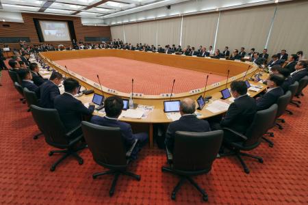 　全国都道府県議会議長会の総会＝２２日午後、東京都千代田区