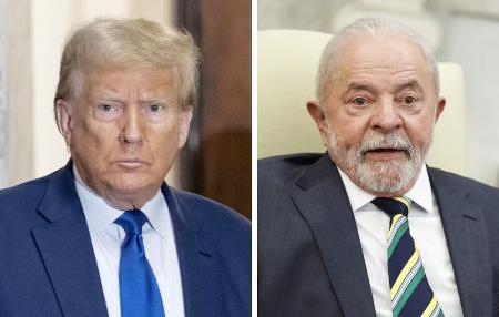　トランプ米大統領、ブラジルのルラ大統領（いずれもゲッティ＝共同）