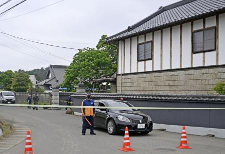 　強盗殺人事件があった住宅付近＝栃木県上三川町