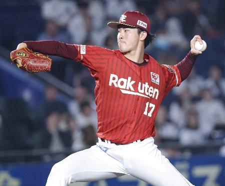 　ロッテ戦に先発した楽天・古謝＝ＺＯＺＯマリン