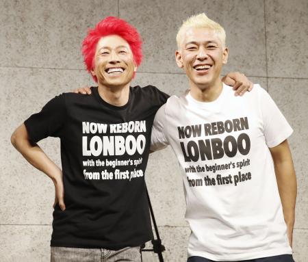 　解散を発表した「ロンドンブーツ１号２号」の田村淳さん（左）と田村亮さん＝２０２０年１月