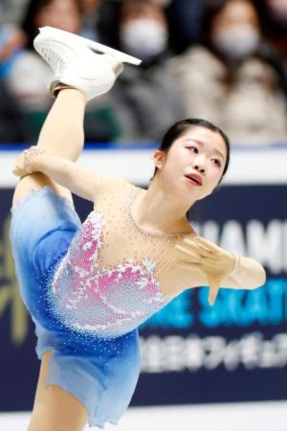 　女子フリー　演技する中井亜美＝国立代々木競技場